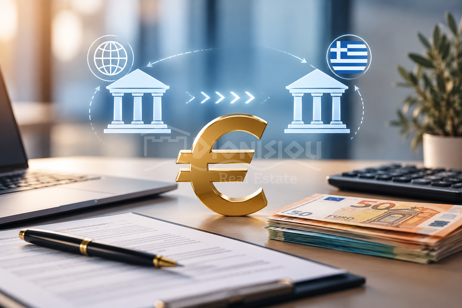 Ways to pay for property in Greece – international bank transfers in euros