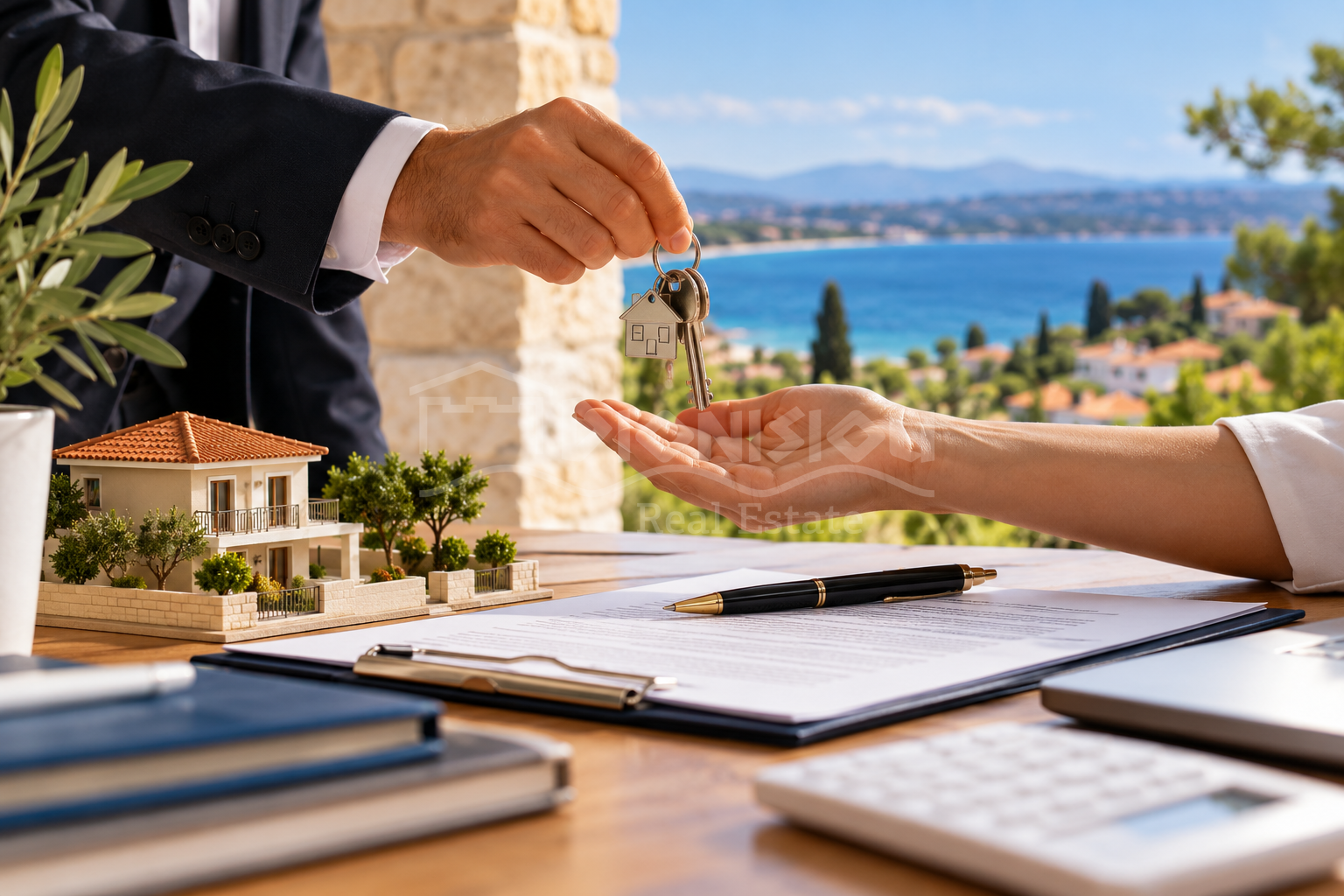 Costs of buying property in Greece – property purchase contract and key handover